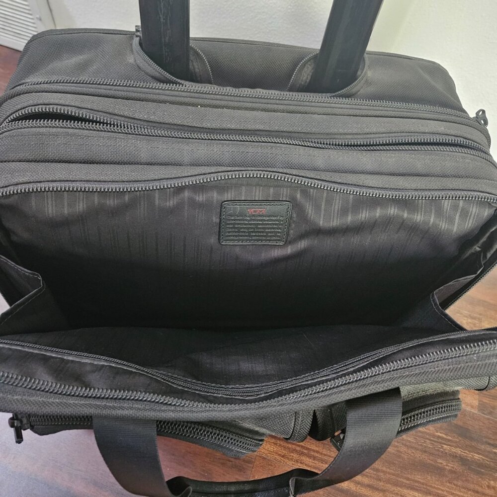 TUMI 26103DH Alpha Rolling Laptop Bag under seat carry-on luggage topper - Picture 7 of 11